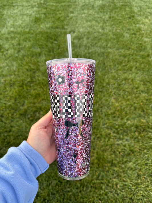 Checkered MAMA 24oz Tumbler RTS