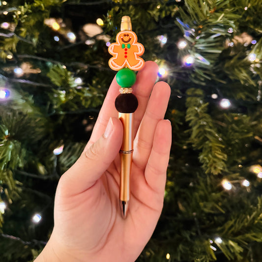 Gingy the Gingerbread Cookie Beaded Pen