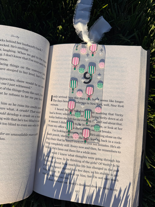 Pickle Ball Girly Bookmark