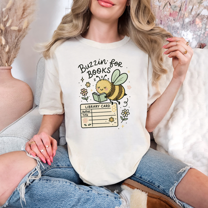 Buzzzin for Books Tee