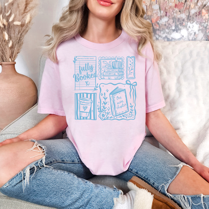 Light Blue Fully Booked Tee