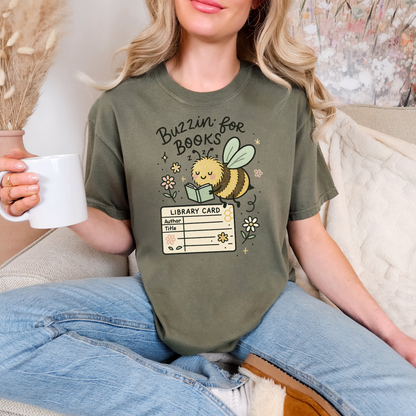 Buzzzin for Books Tee