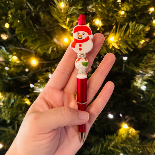 Frosty the Snowman Beaded Pen