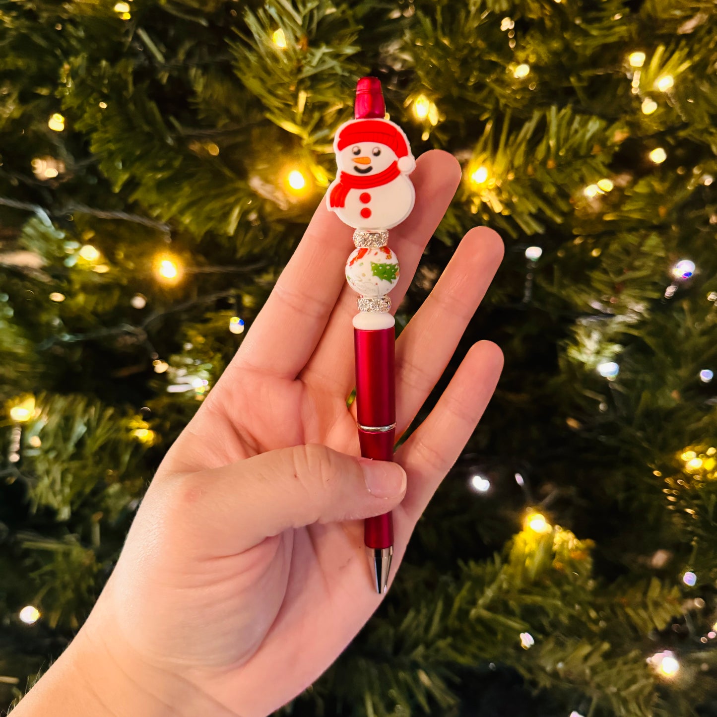 Frosty the Snowman Beaded Pen