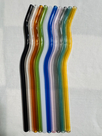 Wavy Glass Straws