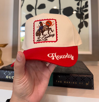 Detailed Cowboy Foam Embroidered Hat