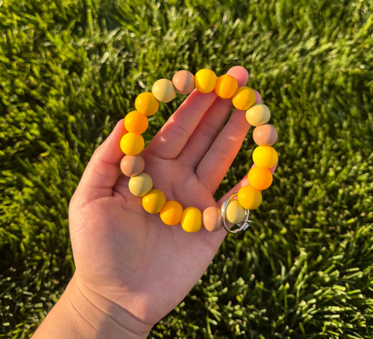 Sunflower Beaded Wristlet