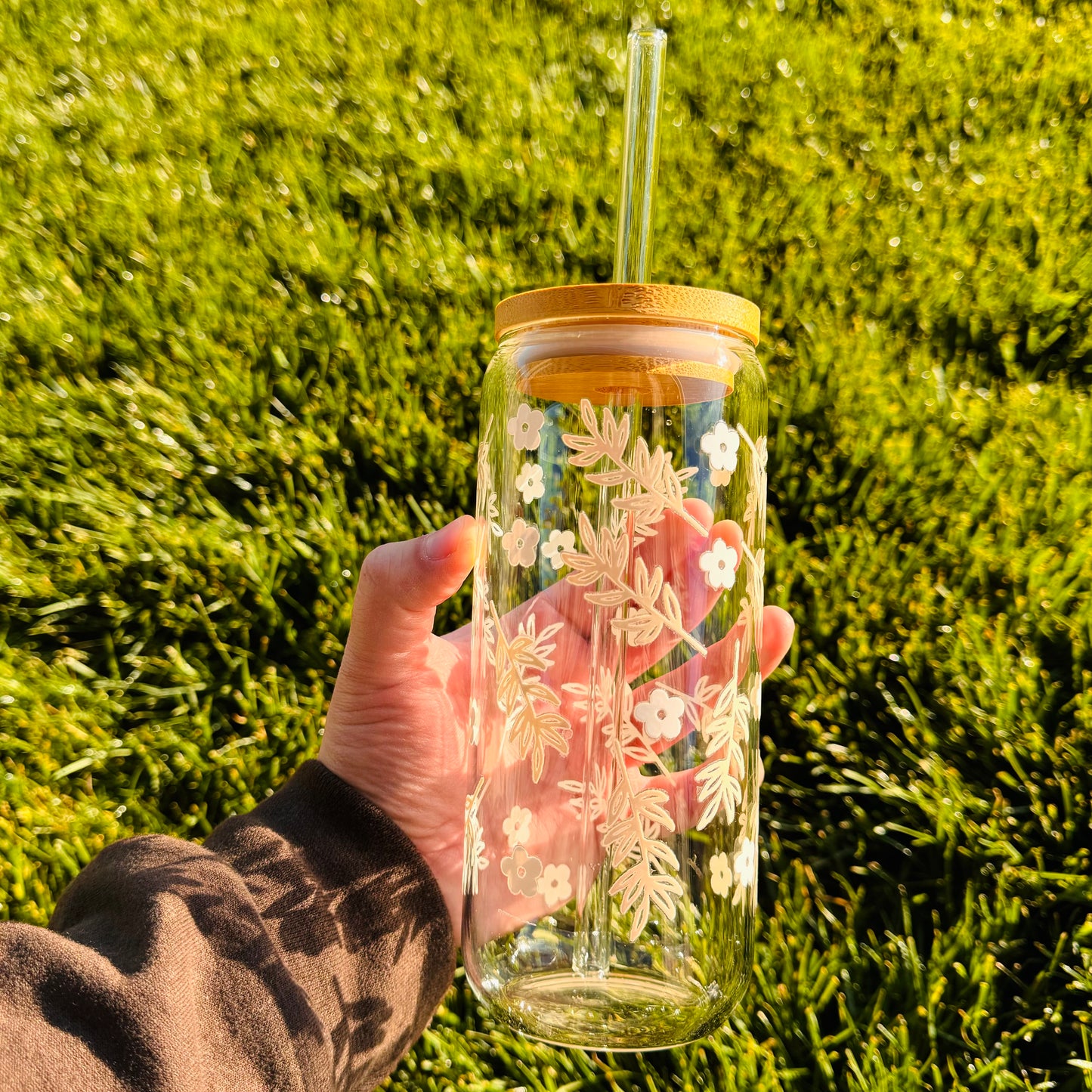 Wheat Fields 20oz Glass Tumbler