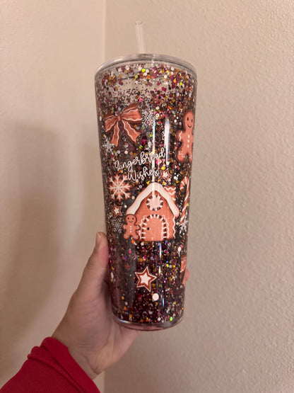 Gingerbread Wishes 24oz Tumbler RTS