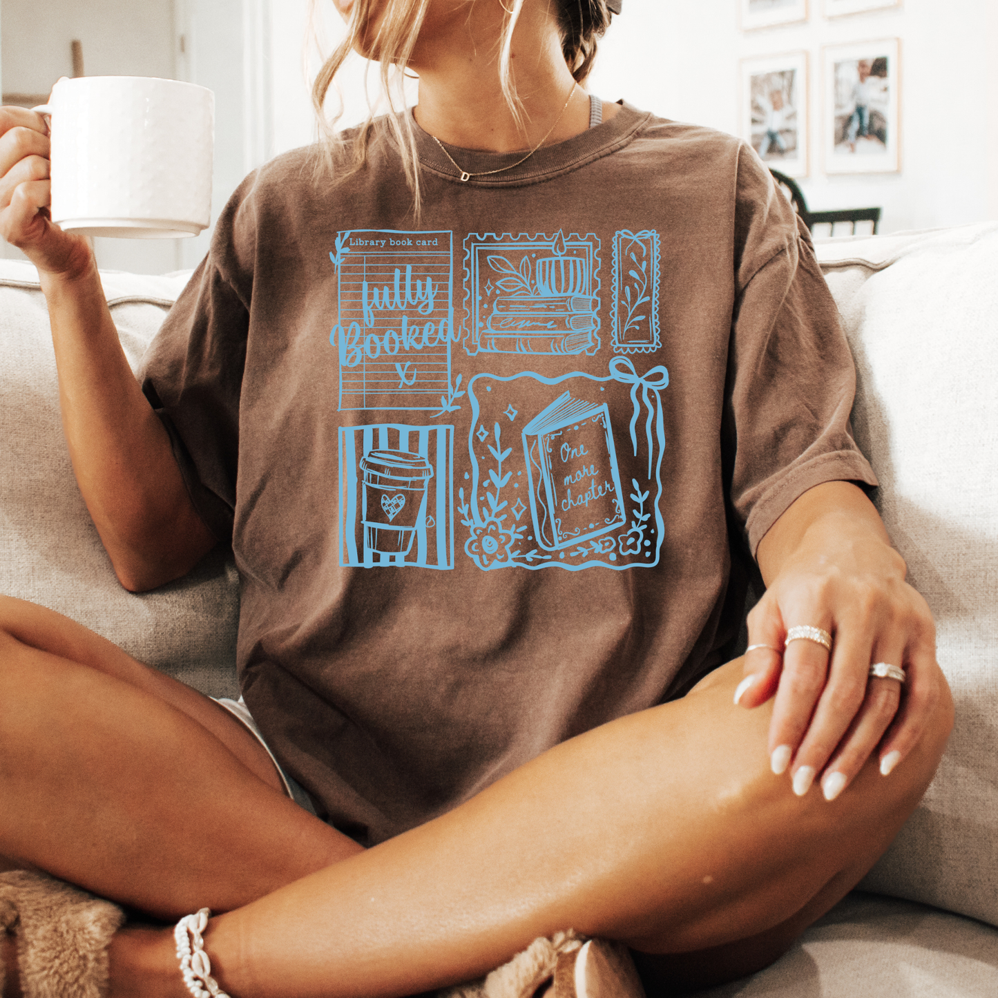 Light Blue Fully Booked Tee