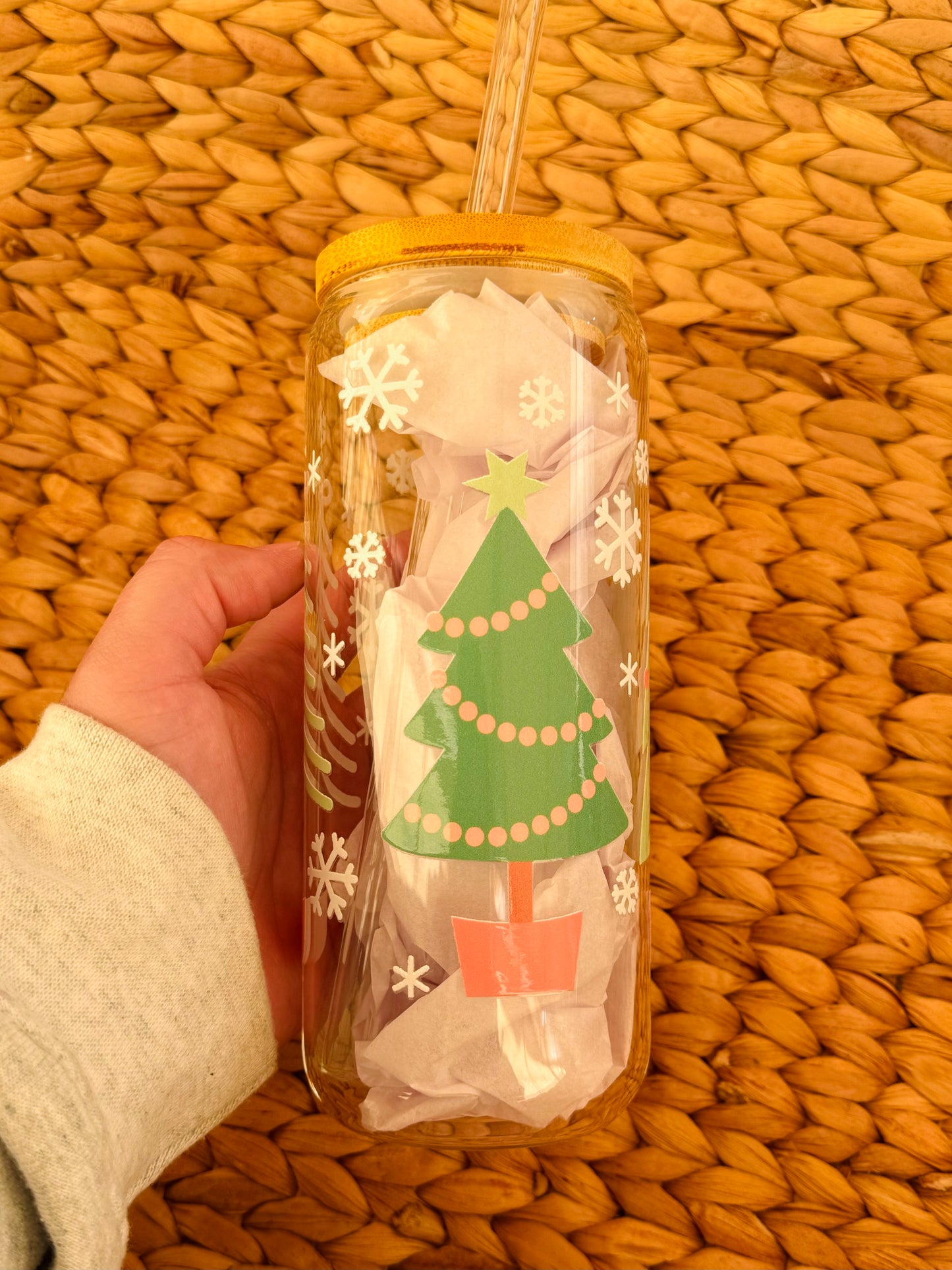 Pink Christmas 20oz tumbler