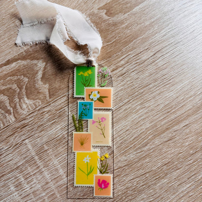 Floral Stamps Bookmark