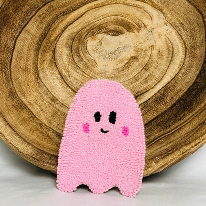 Pinky Blush Ghost Mug Rug Coaster