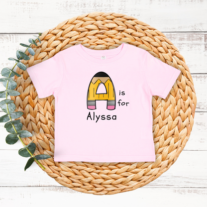 Pencil Doodle Name Tee