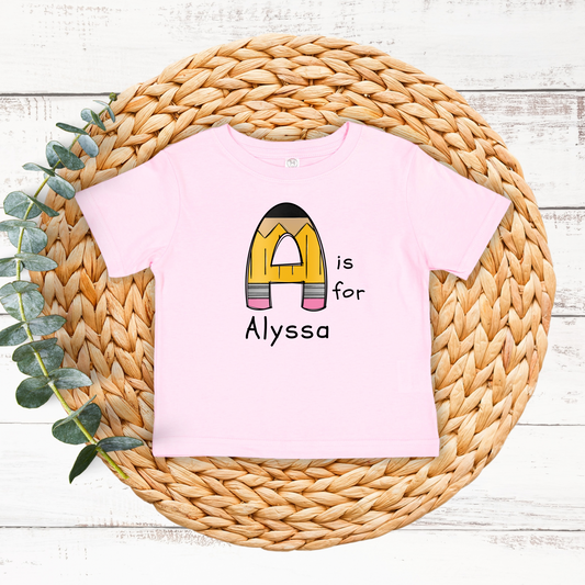 Pencil Doodle Name Tee