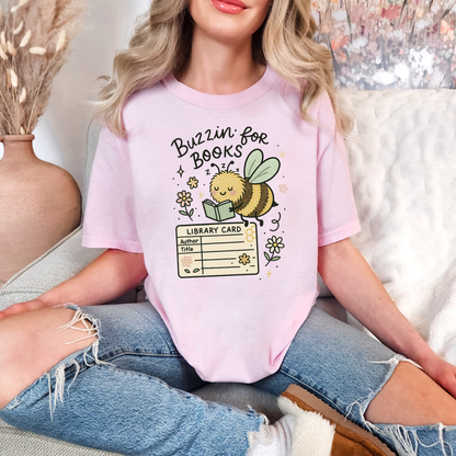Buzzzin for Books Tee
