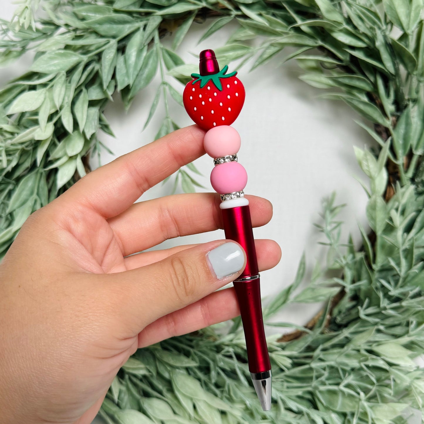 Strawberry Shortcake Beaded Pen