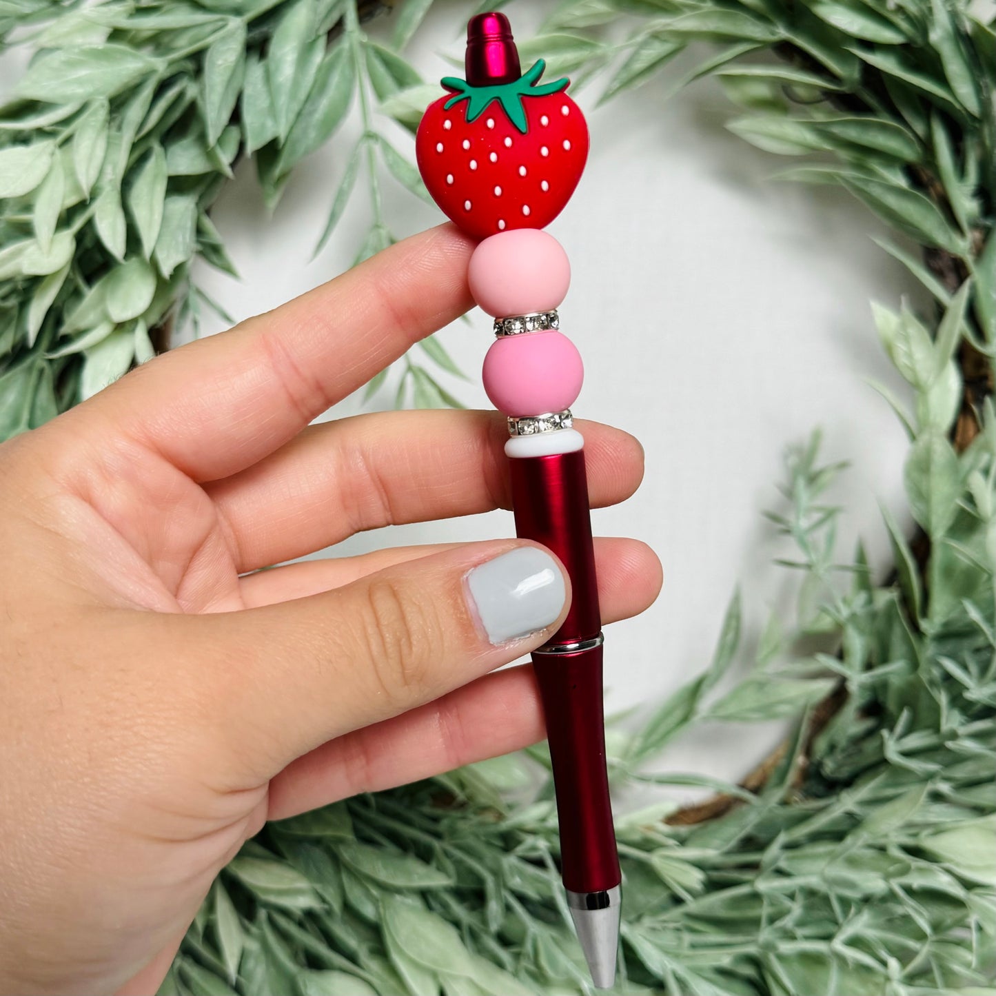 Strawberry Shortcake Beaded Pen