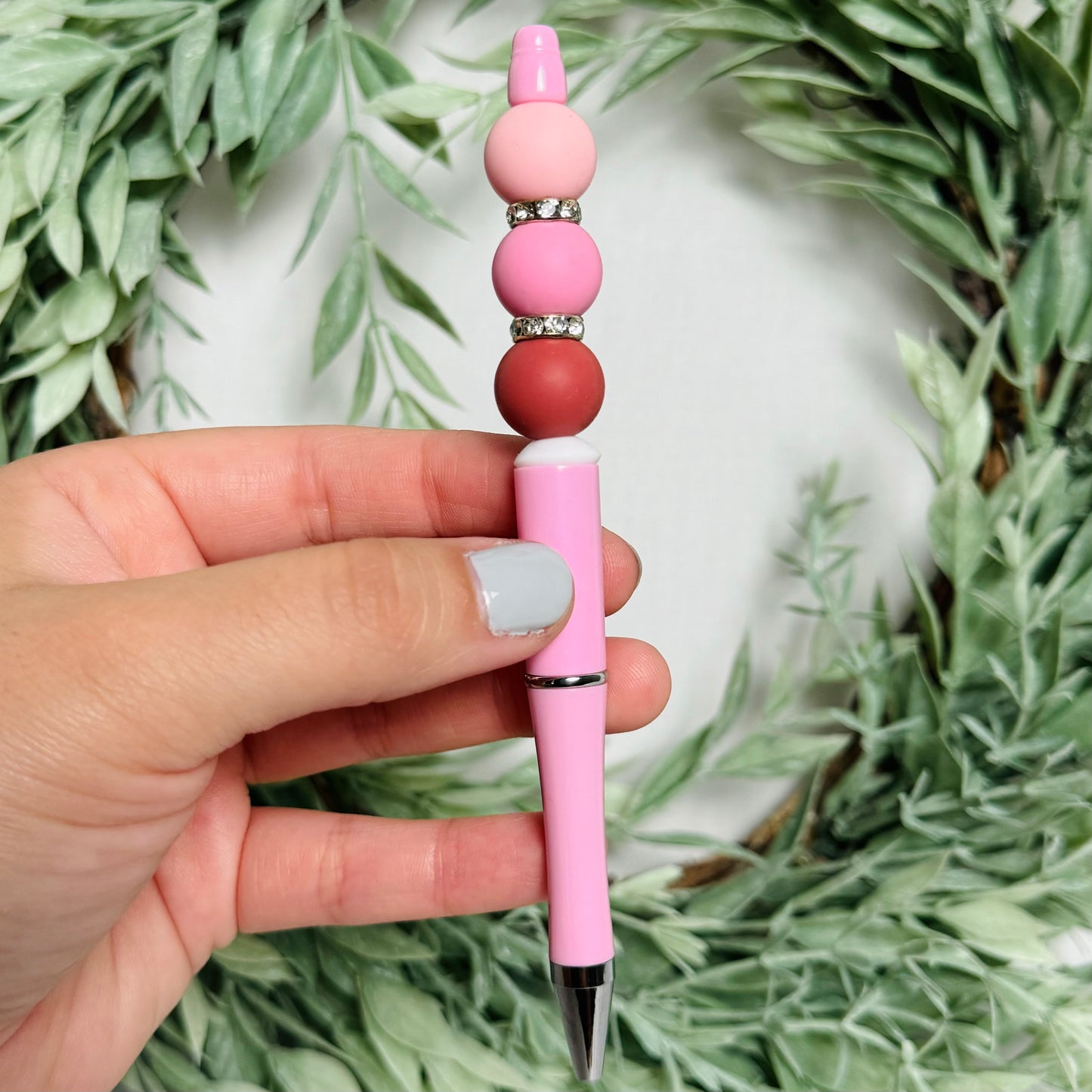 Strawberry Milkshake Beaded Pen