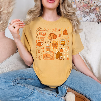 Autumn Cozy Doodles T-shirt