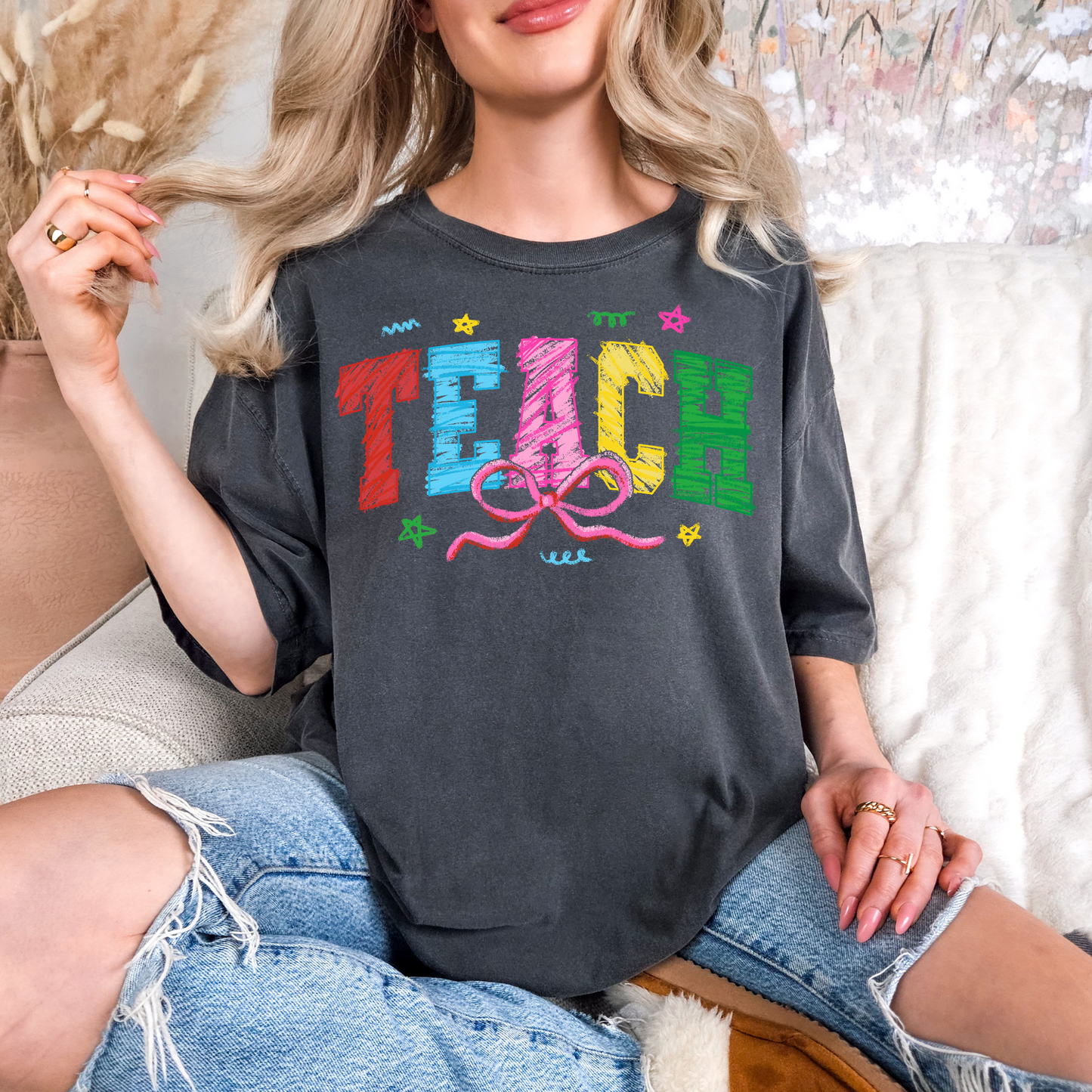 Doodled Teach T-shirt