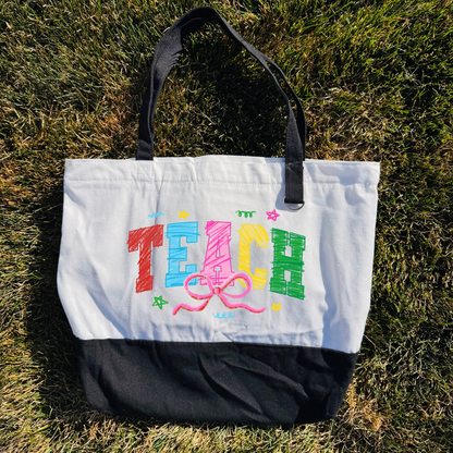 TEACH Doodles Tote Bag
