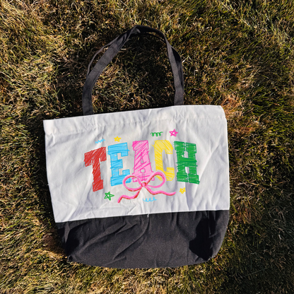 TEACH Doodles Tote Bag
