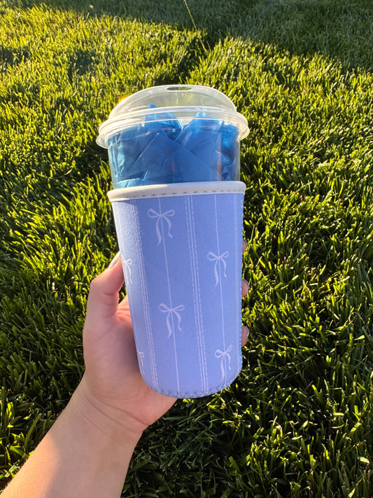 Denim Bows Coffee Sleeve