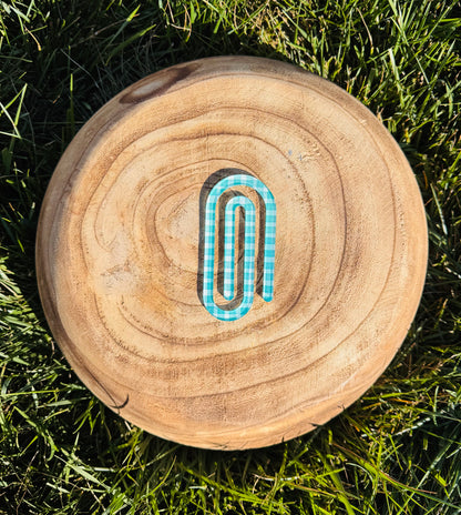 Gingham Print Paper Clip