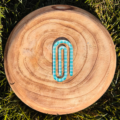 Gingham Print Paper Clip
