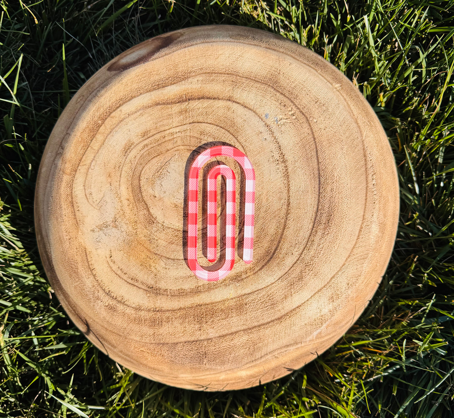Gingham Print Paper Clip