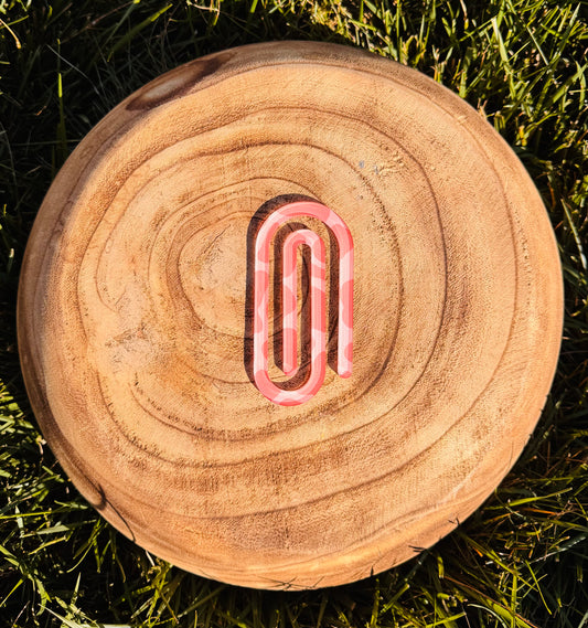 Pink Cow Print Paper Clip