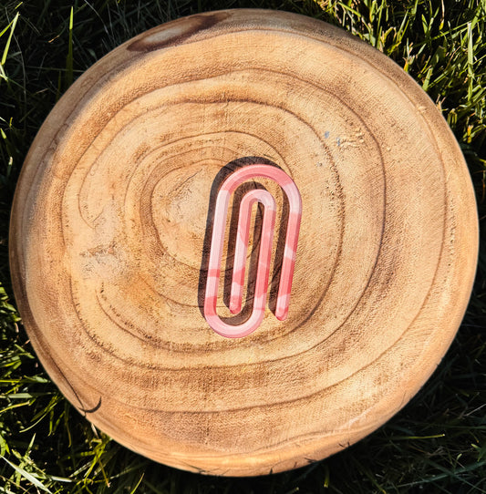 Muted Marble Pink Paper Clip