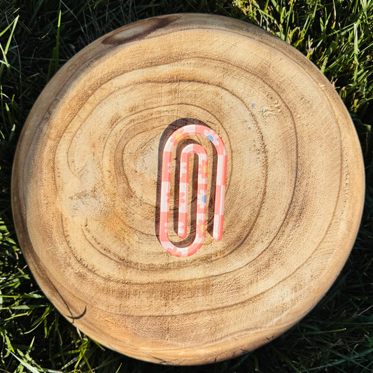 Checkered Retro Florals Paper Clip