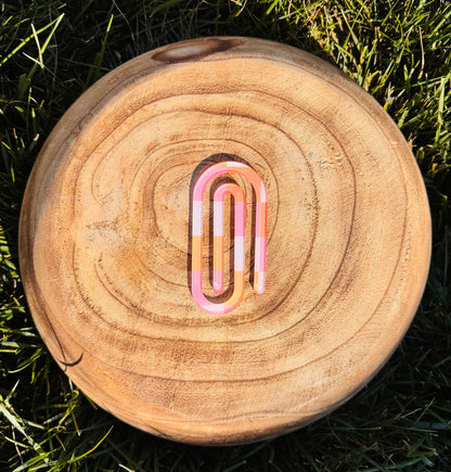Retro Chunky Checkered Paper Clip