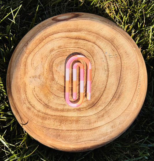 Retro Chunky Checkered Paper Clip