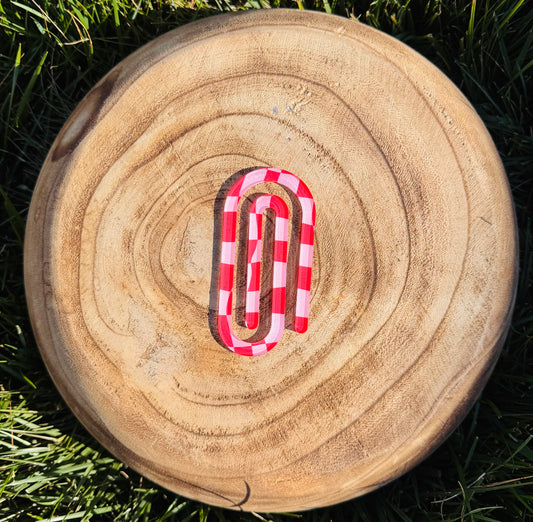Hot Pink Checkered Paper Clip