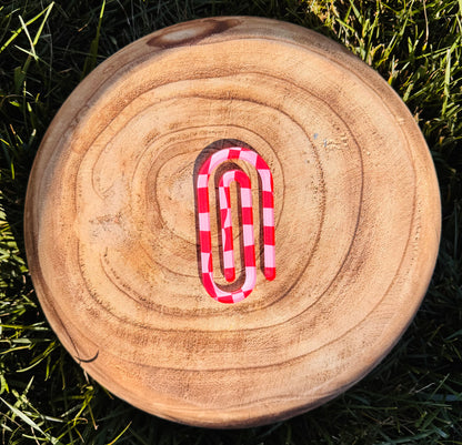 Checkered Print Paper Clip