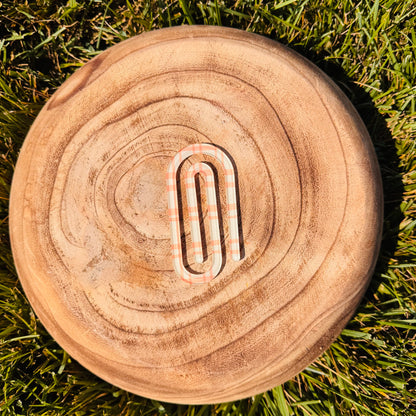 Plaid Print Paper Clip