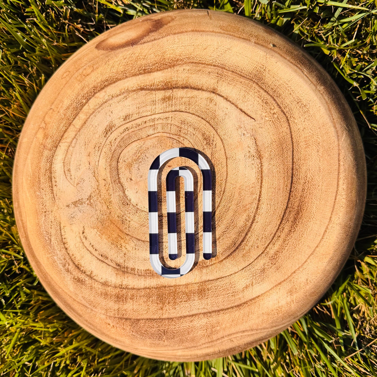 Checkered Print Paper Clip