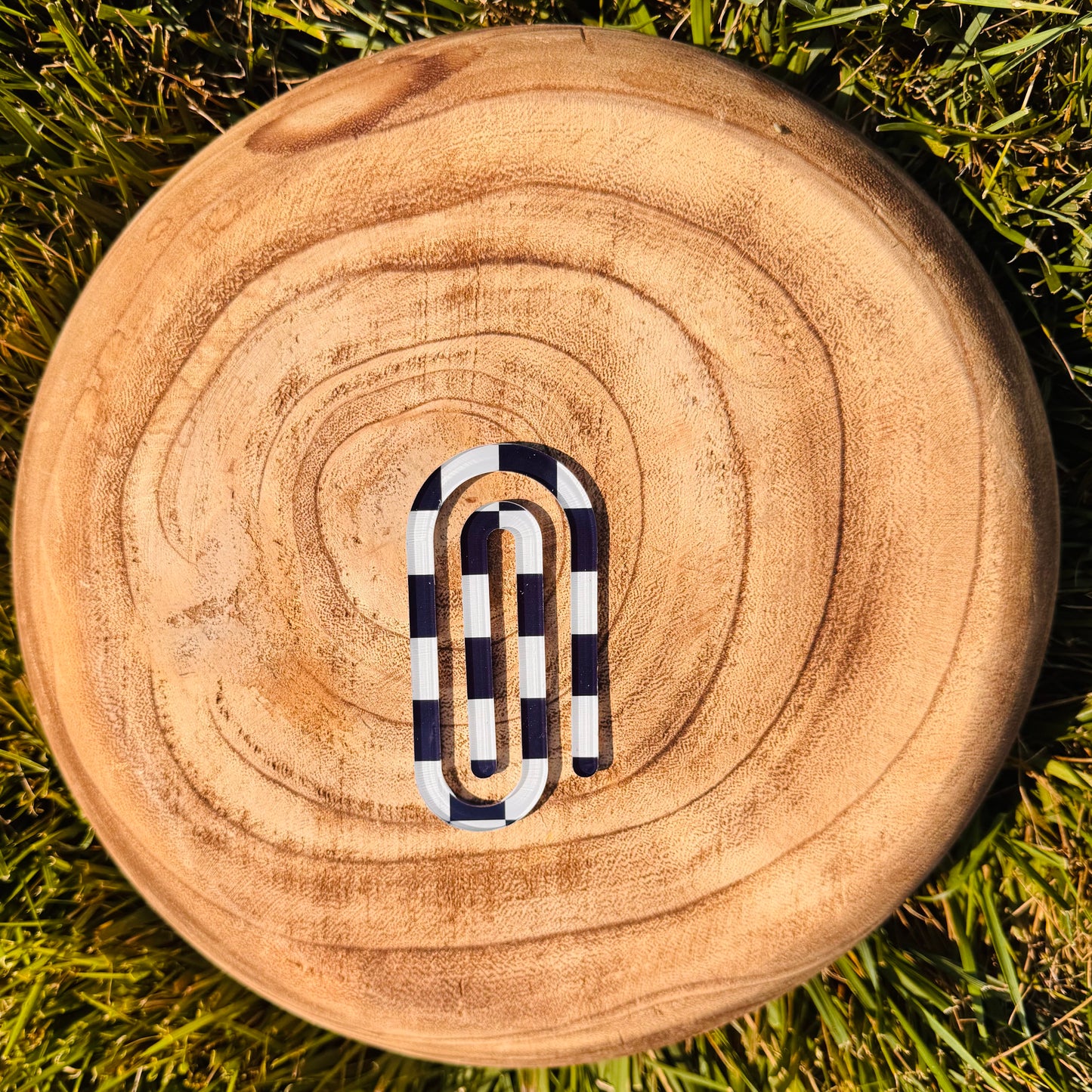 Checkered Print Paper Clip