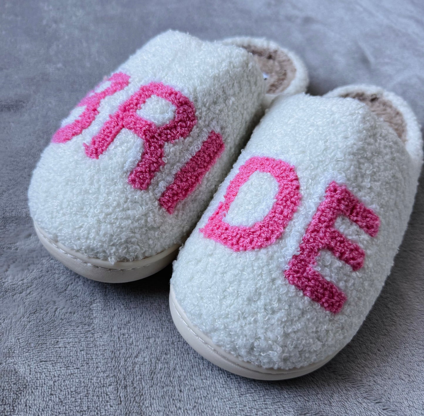 Pink Bride Slippers