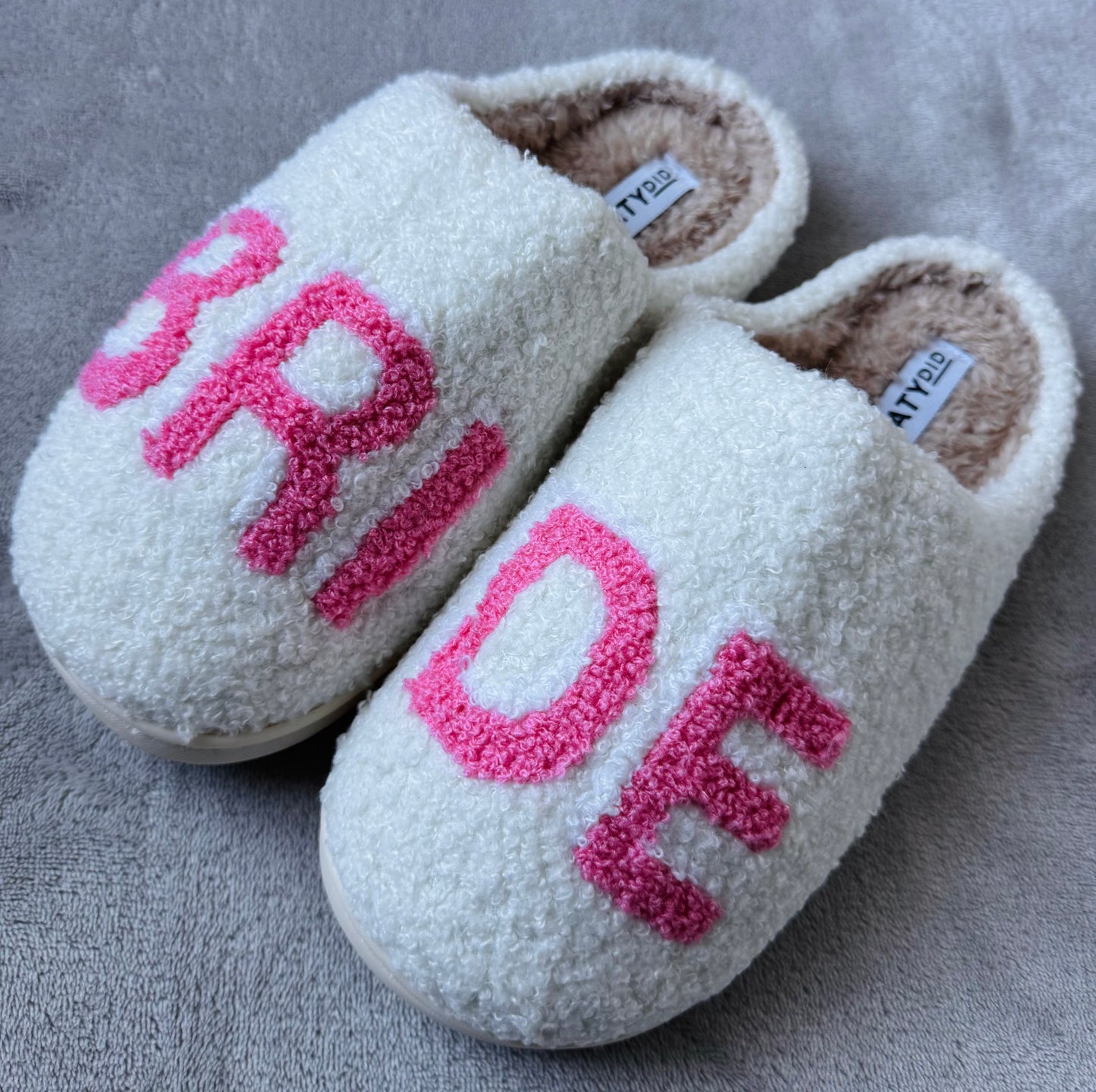 Pink Bride Slippers