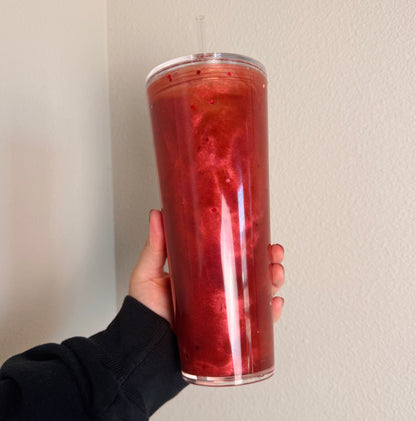 Mushu Cateye Effect 24oz snow globe tumbler