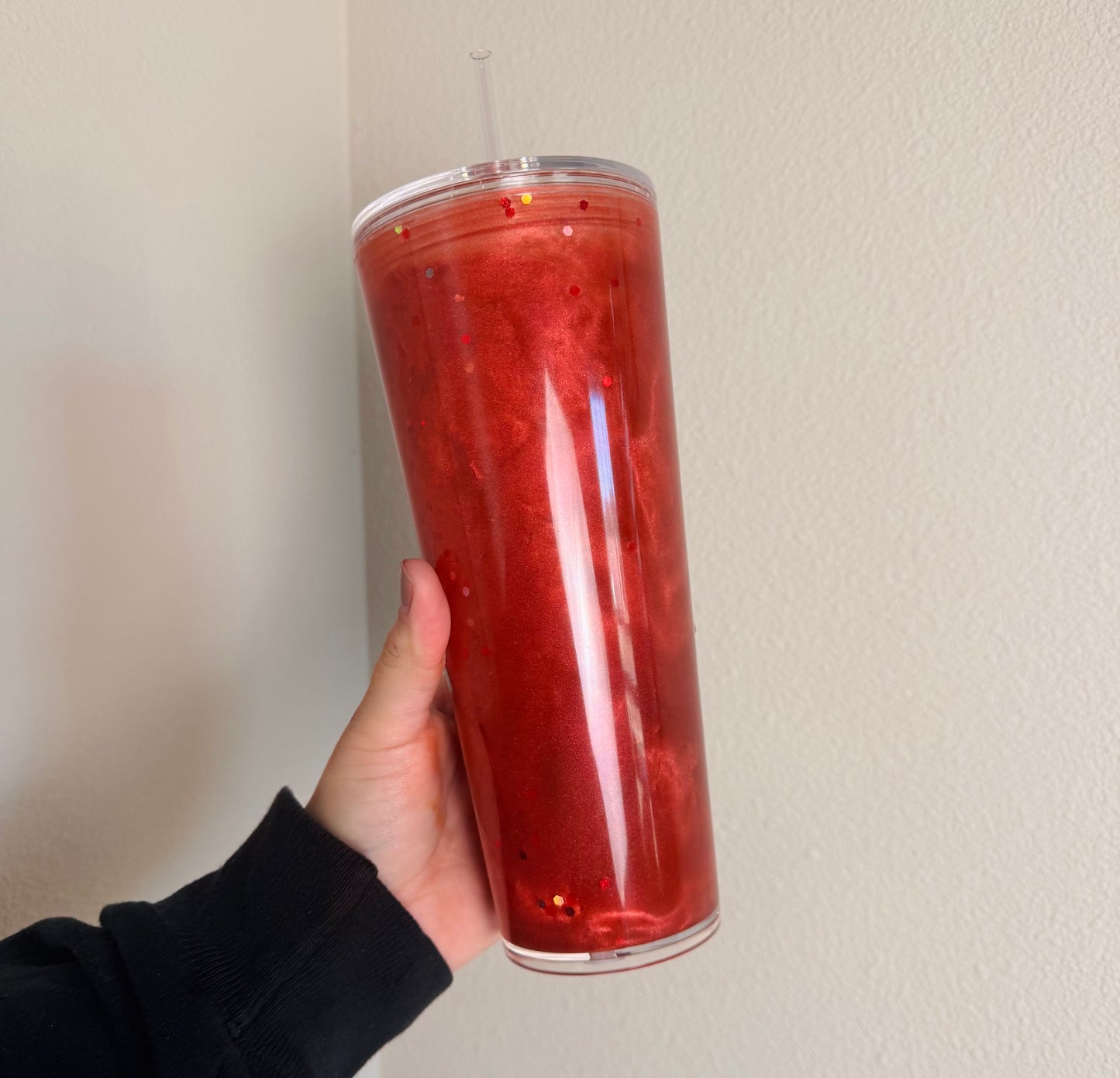 Mushu Cateye Effect 24oz snow globe tumbler