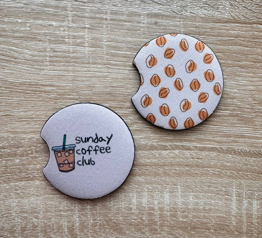 Sunday Coffee Club Car Coaster