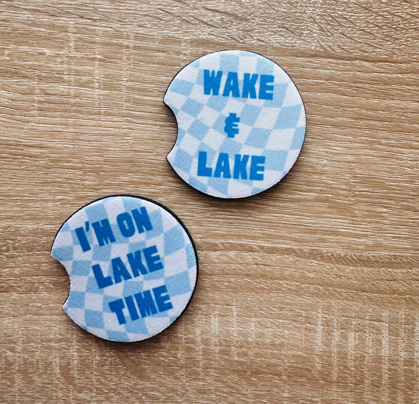 Lake Time Please Car Coaster