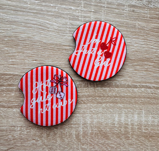 I'm Just a Girl Car Coaster