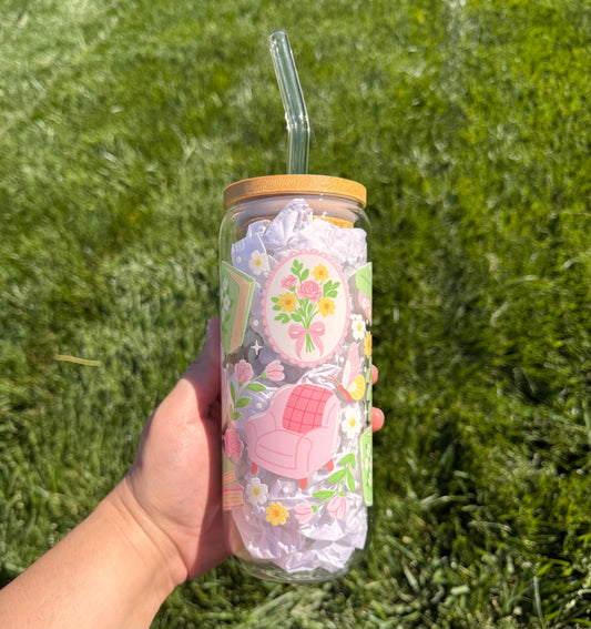 Cottage Floral Book Nook 20oz Tumbler